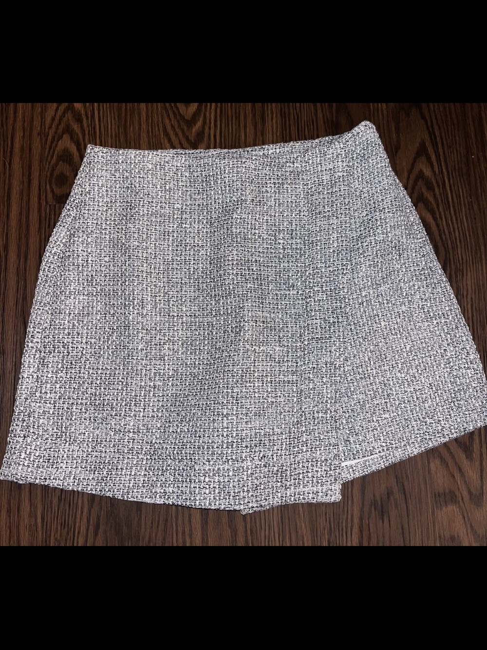 LOFT Tweed Skort NWT Women's Size 4 Tall Black/Beige Mini Skirt Shorts